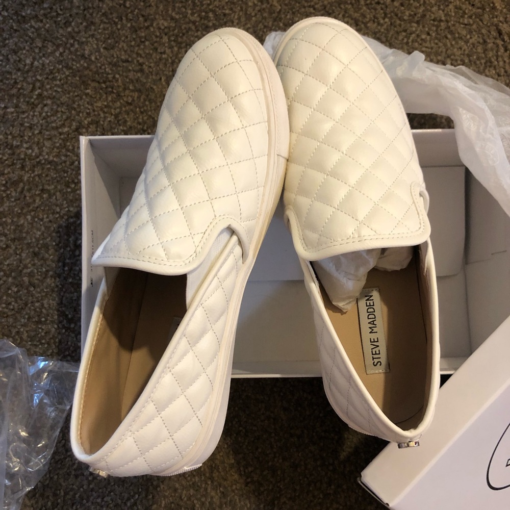 STEVE MADDEN ECENTRCQ WHITE (Slip-On sneakers)
